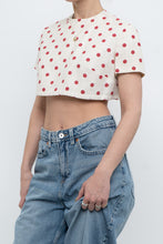 Load image into Gallery viewer, Vintage x Cream Polka Dot Cropped Top (XS-M)