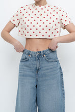 Load image into Gallery viewer, Vintage x Cream Polka Dot Cropped Top (XS-M)