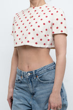 Load image into Gallery viewer, Vintage x Cream Polka Dot Cropped Top (XS-M)