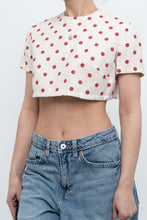 Load image into Gallery viewer, Vintage x Cream Polka Dot Cropped Top (XS-M)
