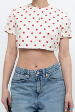 Load image into Gallery viewer, Vintage x Cream Polka Dot Cropped Top (XS-M)
