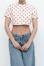 Load image into Gallery viewer, Vintage x Cream Polka Dot Cropped Top (XS-M)