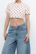 Load image into Gallery viewer, Vintage x Cream Polka Dot Cropped Top (XS-M)