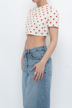 Load image into Gallery viewer, Vintage x Cream Polka Dot Cropped Top (XS-M)