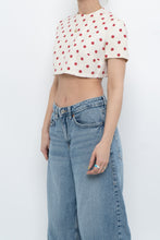 Load image into Gallery viewer, Vintage x Cream Polka Dot Cropped Top (XS-M)