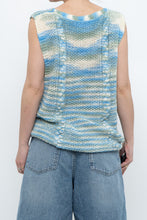 Load image into Gallery viewer, Vintage x Handmade Blue Glitch Knit Vest (M, L)