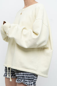 TNA x Cozy Pale Yellow Oversized Crewneck (XS-XL)