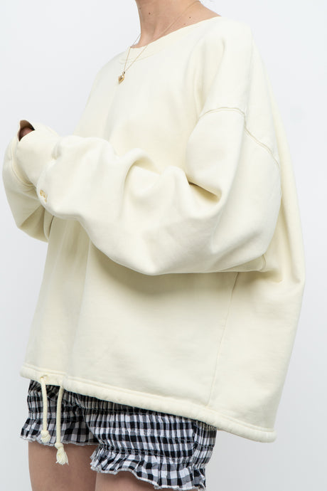 TNA x Cozy Pale Yellow Oversized Crewneck (XS-XL)