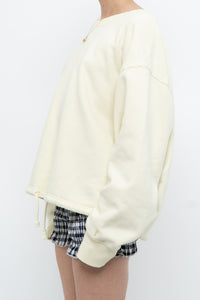 TNA x Cozy Pale Yellow Oversized Crewneck (XS-XL)
