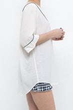 Load image into Gallery viewer, EQUIPMENT x Deadstock Cream, Navy Silk Top (S-L)