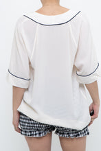 Load image into Gallery viewer, EQUIPMENT x Deadstock Cream, Navy Silk Top (S-L)