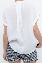 Load image into Gallery viewer, BELLA DAHL x White Linen Short Sleeve Buttonup (XS-M)