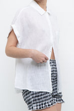 Load image into Gallery viewer, BELLA DAHL x White Linen Short Sleeve Buttonup (XS-M)