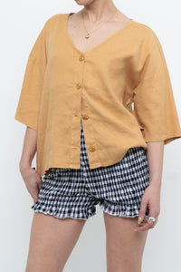 Modern x Soft Gold Cropped Buttonup (XS-L)