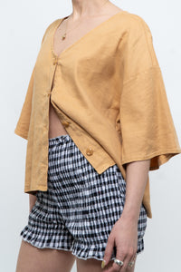 Modern x Soft Gold Cropped Buttonup (XS-L)