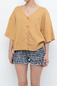 Modern x Soft Gold Cropped Buttonup (XS-L)