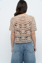 Load image into Gallery viewer, Vintage x Beige Knit Crochet Cardigan (XS-M)