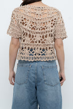 Load image into Gallery viewer, Vintage x Beige Knit Crochet Cardigan (XS-M)