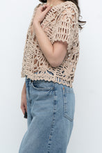 Load image into Gallery viewer, Vintage x Beige Knit Crochet Cardigan (XS-M)