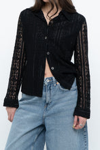 Load image into Gallery viewer, Vintage x Black Lace Buttonup (XS-M)