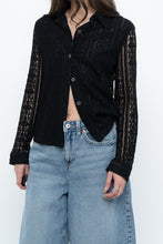 Load image into Gallery viewer, Vintage x Black Lace Buttonup (XS-M)