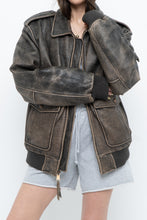 Load image into Gallery viewer, Vintage x LEVI&#39;S Brown Distressed Leather Bomber (S-L)