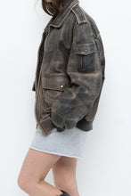 Load image into Gallery viewer, Vintage x LEVI&#39;S Brown Distressed Leather Bomber (S-L)