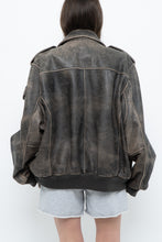 Load image into Gallery viewer, Vintage x LEVI&#39;S Brown Distressed Leather Bomber (S-L)