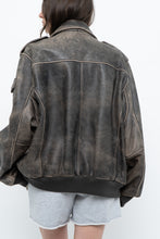 Load image into Gallery viewer, Vintage x LEVI&#39;S Brown Distressed Leather Bomber (S-L)