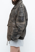 Load image into Gallery viewer, Vintage x LEVI&#39;S Brown Distressed Leather Bomber (S-L)