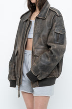 Load image into Gallery viewer, Vintage x LEVI&#39;S Brown Distressed Leather Bomber (S-L)