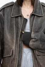Load image into Gallery viewer, Vintage x LEVI&#39;S Brown Distressed Leather Bomber (S-L)