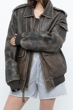 Load image into Gallery viewer, Vintage x LEVI&#39;S Brown Distressed Leather Bomber (S-L)