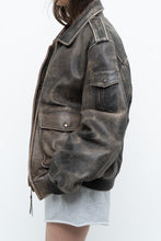 Load image into Gallery viewer, Vintage x LEVI&#39;S Brown Distressed Leather Bomber (S-L)