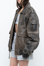 Load image into Gallery viewer, Vintage x LEVI&#39;S Brown Distressed Leather Bomber (S-L)