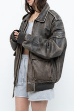 Load image into Gallery viewer, Vintage x LEVI&#39;S Brown Distressed Leather Bomber (S-L)