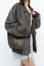 Load image into Gallery viewer, Vintage x LEVI&#39;S Brown Distressed Leather Bomber (S-L)
