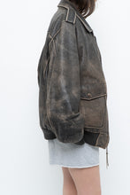 Load image into Gallery viewer, Vintage x LEVI&#39;S Brown Distressed Leather Bomber (S-L)