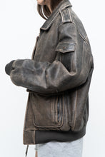 Load image into Gallery viewer, Vintage x LEVI&#39;S Brown Distressed Leather Bomber (S-L)