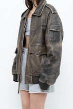 Load image into Gallery viewer, Vintage x LEVI&#39;S Brown Distressed Leather Bomber (S-L)