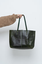 Load image into Gallery viewer, Vintage x Dark Green Distressed Oversized Leather Purse