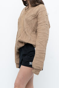 Vintage x Made in Canada x TUNDRA Beige Cotton Raised Knit (XS-L)