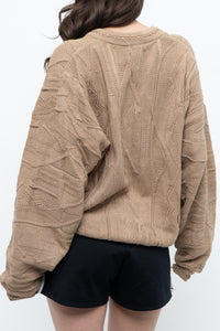 Vintage x Made in Canada x TUNDRA Beige Cotton Raised Knit (XS-L)