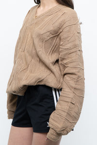 Vintage x Made in Canada x TUNDRA Beige Cotton Raised Knit (XS-L)