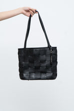 Load image into Gallery viewer, Vintage x Made in Italy x VIOLA CASTELLANI Woven Black Pebble Leather Purse