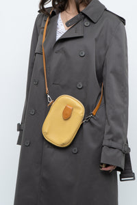 DIVINA FIRENZE x Yellow Pebble Leather Crossbody Purse
