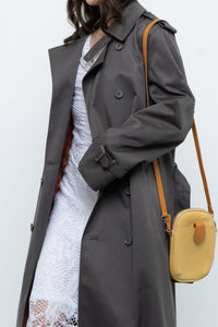 DIVINA FIRENZE x Yellow Pebble Leather Crossbody Purse