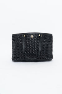 TORY BURCH x Woven Leather Oversized Purse