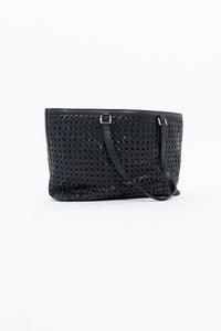 TORY BURCH x Woven Leather Oversized Purse