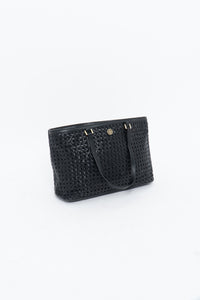 TORY BURCH x Woven Leather Oversized Purse